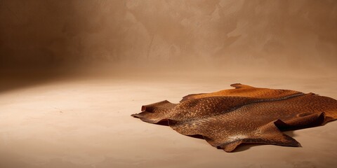 Obraz premium Pieces of colorful leather raw materials for handmade bags and accessories, suitable for crafting and manufacturing processes