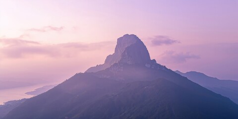 Romantic morning scene on Monte Baldo with lake views and early fog, Italy, scenic landscape for travel promotion