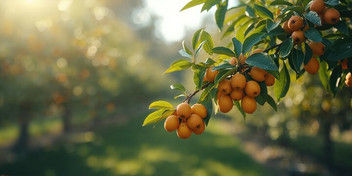 Close-up of kumquat branch showing mature fruits, suitable for fruit picker safety