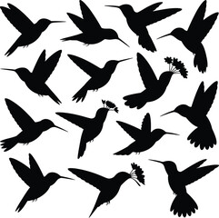 Obraz premium Doctor and nurse silhouettes, medical hospital staff vector set