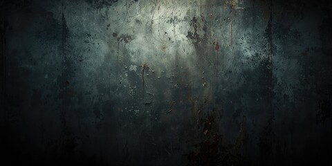 Dark, stained wall surface with scratches serving as a backdrop for a gritty urban scene