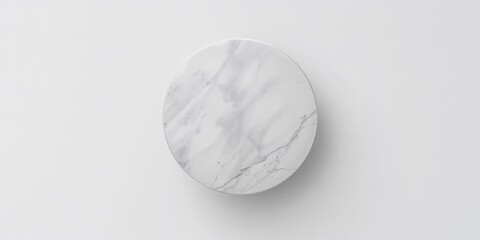 Marble surface with blank white background serving as a neutral backdrop for items, design setup