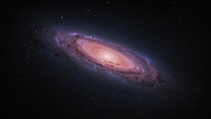 Obraz premium Giant galaxy in deep space, highlighting cosmic scale, World Astronomy Day