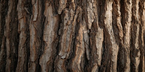 Obraz premium Tree bark with intricate grain pattern used as natural background for design and art projects, texture and organic aesthetic