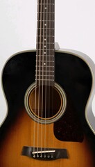 Obraz premium acoustic guitar close up