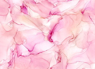 Abstract alcohol ink liquid luxury pink contemporary background