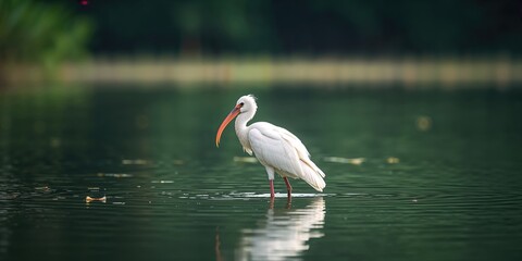 Spoonbill wading through aquatic vegetation at Ranganathittu Bird Sanctuary, highlighting bird conservation efforts
