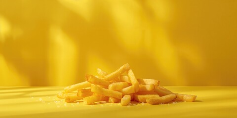 Bowl of freshly prepared French fries, highlighting fast food snack appeal