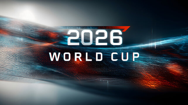 2026 World Cup football abstract background with dynamic light