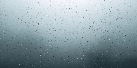 Water droplets on a foggy glass surface creating a cool, moist appearance for natural freshness themes