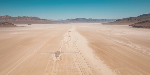 Fototapeta premium Nazca desert geoglyphs, emphasizing archaeological site preservation and cultural heritage, Earth Day
