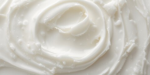 Macro image of a white curd surface serving as a background for visual layouts or textual overlays, highlighting clean texture