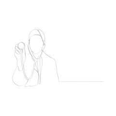 Diverse Doctor Using Stethoscope to Listen to Heartbeat