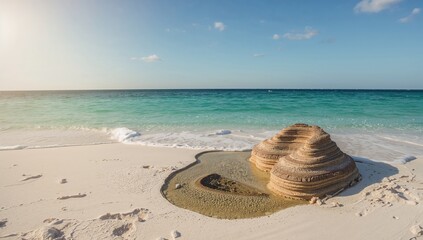 Obraz premium Hamelin Pool stromatolites, showcasing early life structures, Earth Day