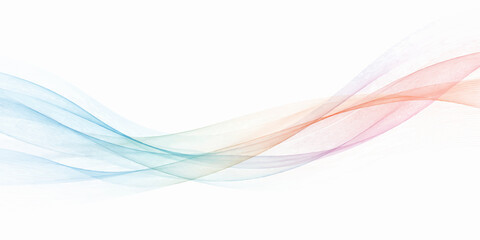 Obraz premium Abstract colorful wave background featuring a smooth flow of pink and blue curves with light motion lines and swirling vector shapes 