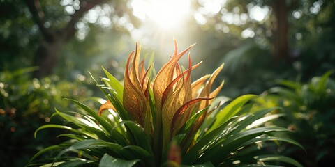 Deer antler nail plants, epiphytic ferns in the Platycerium group, displayed for botanical study, World Plant Day