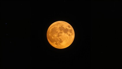 Obraz premium Full moon casting bright light over landscape, prominent lunar phase, cultural significance of lunar cycle