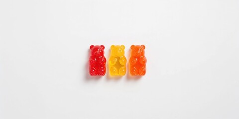 Sweet jelly gummy bears with bright colors, designed for childrenâ€™s treat packaging, highlighting their chewy texture