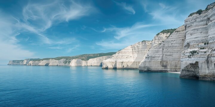 Eroded white limestone cliffs of smooth pug at Scala dei Turchi, illustrating natural erosion processes in coastal landscapes