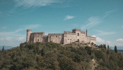 Obraz premium Historic Rozafa Castle in Shkodra, Albania, remains of Illyrian architecture, archaeological site from over two millennia