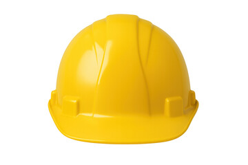 Fototapeta premium Yellow hard hat representing safety, protection, and construction industry concepts with transparent background
