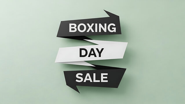 Boxing Day sale banners on green background - Powered by Adobe