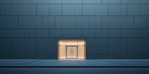 Obraz premium Outdoor view of a matte gray building facade highlighting weathered surface for structural analysis