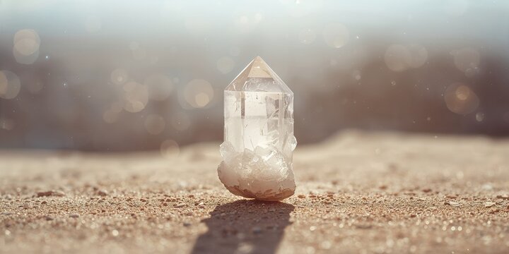 Quartz mineral specimen used in jewelry making or industrial applications, focusing on purity and form
