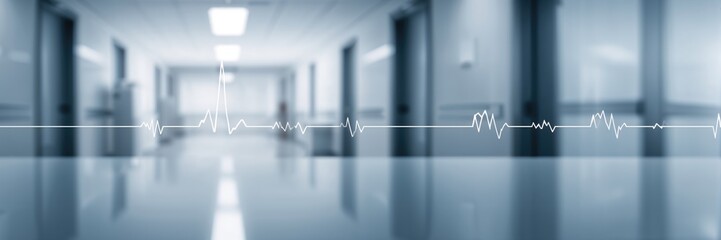 Electrocardiogram waveform showing heart activity, used for cardiac monitoring and diagnostics