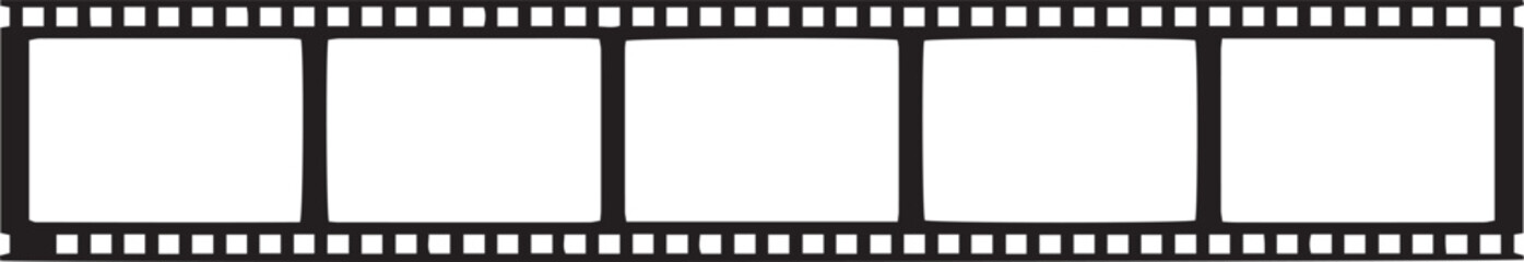 film strip icon isolated on transparent background. tape photo film strip frame, Video Film strip roll, Vector 