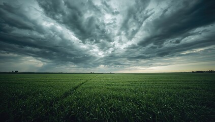Fototapeta premium Low-angle perspective of a stormy sky with clouds illustrating dynamic weather patterns and sky textures