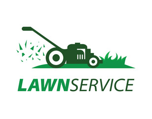 Professional Lawn Service Mower Logo