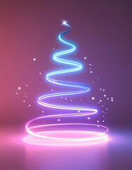 christmas tree with colorful lights