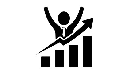 Business success and growth achievement icon © mdshawon