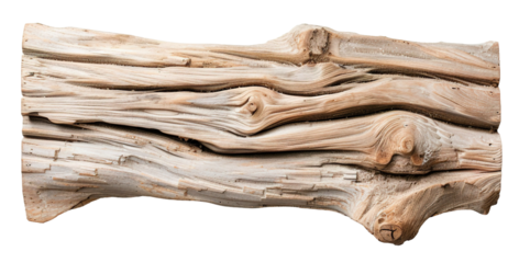 Garden edging piece shows natural grain and texture, designed for outdoor use. This element can enhance garden borders and improve landscaping in various settings