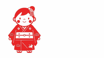 New Year Celebration &ndash; Japanese Child