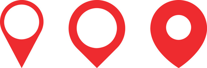 Map pin icon set. location pin place marker. Location icon. Map marker pointer icon set. GPS location symbol collection. Modern map markers. Vector illustration !