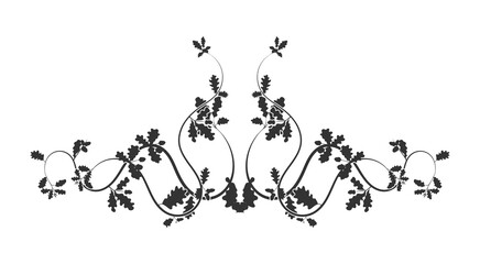 Oak tree branch weaving pattern for printing news © antondzyna