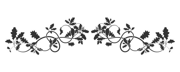 A fascinating ornamental weaving of oak branches