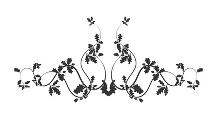 Oak tree branch weaving pattern for printing news © antondzyna