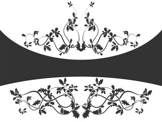 Oak tree branch weaving pattern with text frame