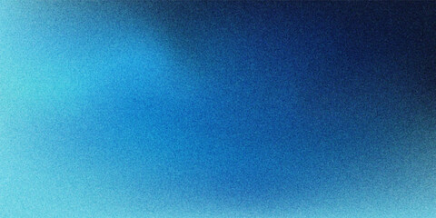 Blue grainy gradient background empty space noise texture blurred dark light header backdrop poster banner design © Eka