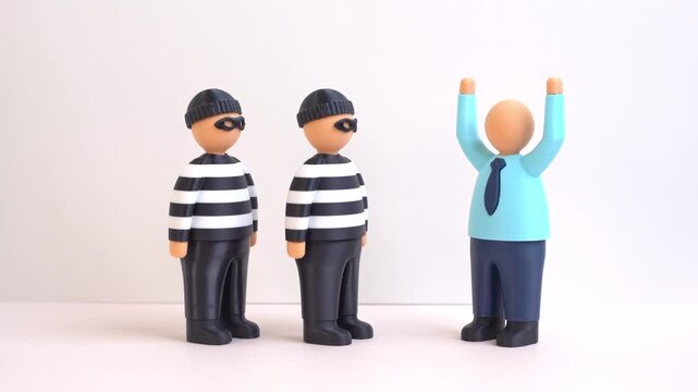 A thief robbed an office worker. A scammer defrauds a businessman. Extortion and blackmail in the corporate sphere. Risk management, cybersecurity, and business protection