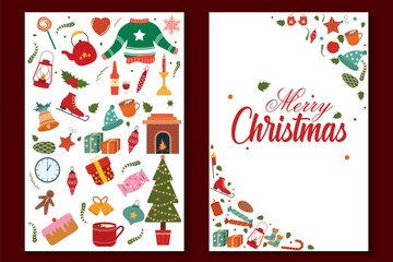wintertime for Merry Christmas and Happy New Year seasonal greetings holiday background