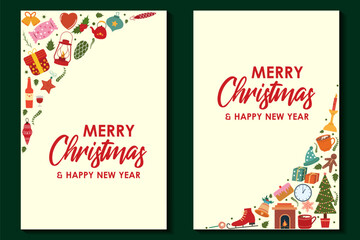 wintertime for Merry Christmas and Happy New Year seasonal greetings holiday background