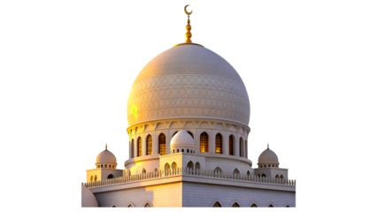 Golden mosque dome Islamic architecture PNG transparent background
