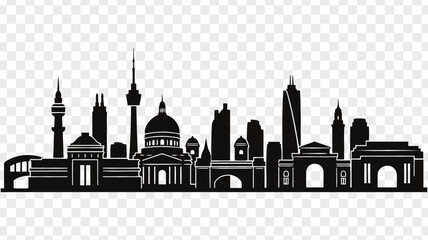 City Skyline Silhouette Illustration © GW