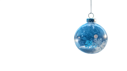 blue christmas ball isolated