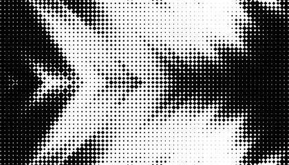 Black and white abstract halftone pattern with smooth transition effect with sharp arrows shape for sporty background and jersey design. Vector Format Illustration 