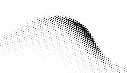 Black and white abstract transition pattern with smooth halftone effect. Hexagon shape for sporty and modern background. Fully editable vector element. Vector Format Illustration 